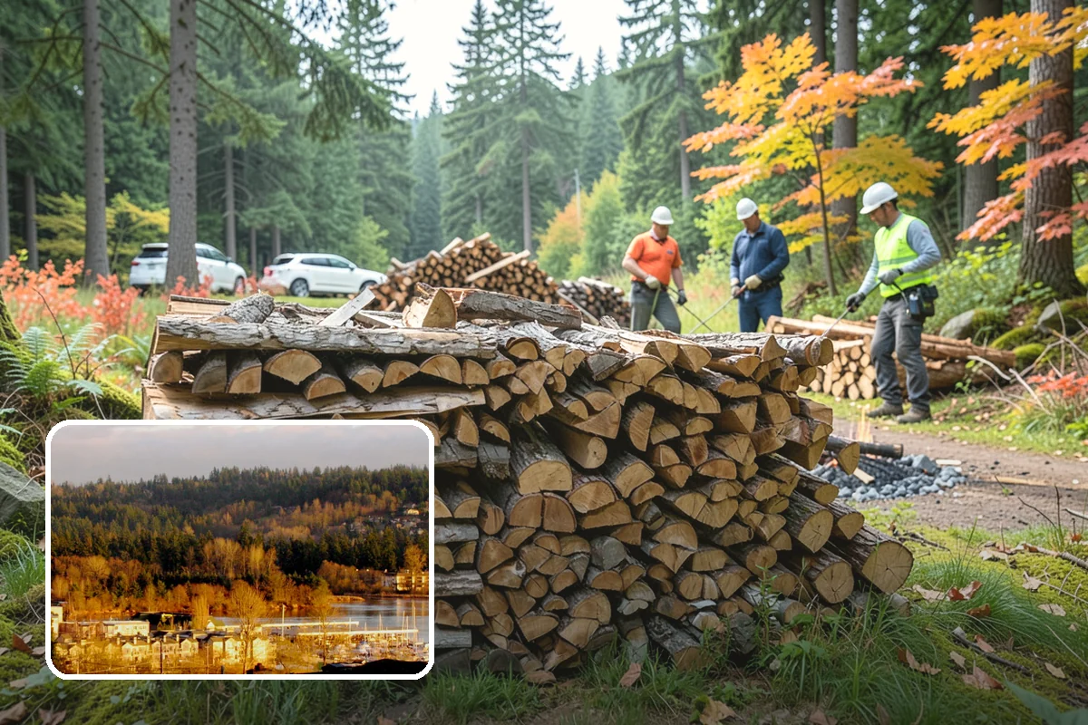Two Cord Firewood in Kenmore, King County, WA - Ample supply for daily wood-stove heating