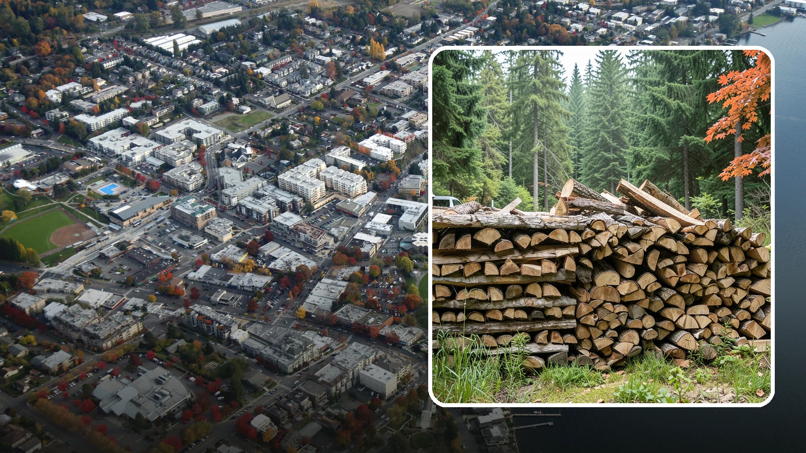 Two Cord Firewood in Kirkland, King County, WA - Two full cords of seasoned firewood for households that rely on wood as a primary heat source.