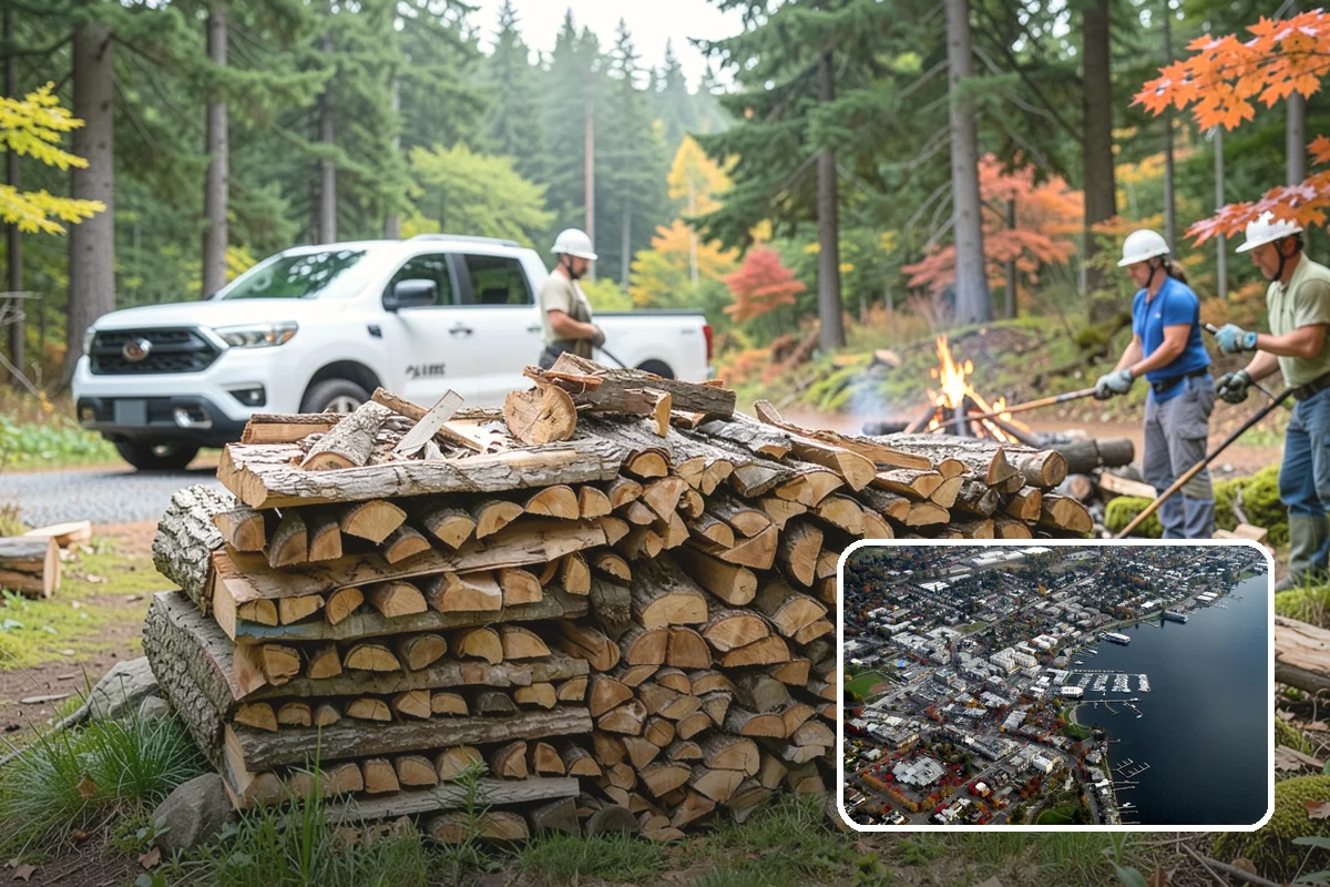 Two Cord Firewood in Kirkland, King County, WA - Ample supply for daily wood-stove heating
