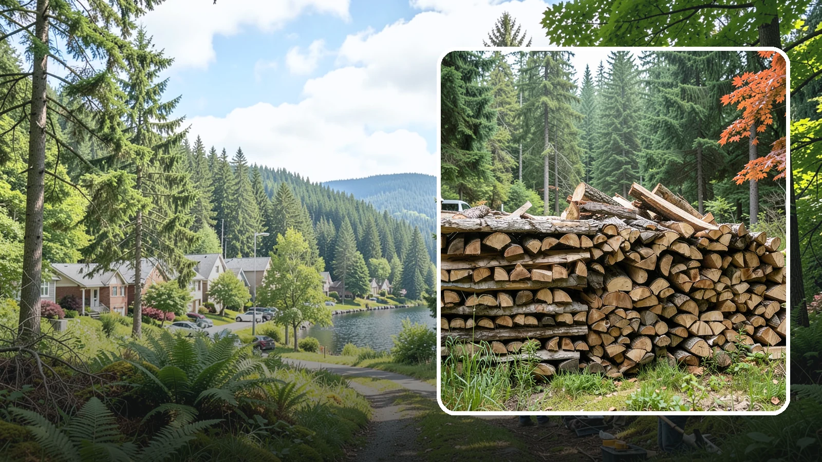 Two Cord Firewood in Lake Forest Park, King County, WA - Two full cords of seasoned firewood for households that rely on wood as a primary heat source.