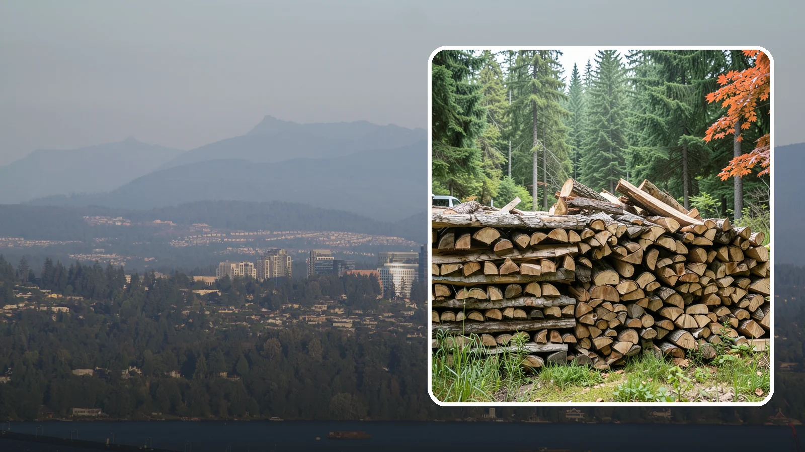Two Cord Firewood in Medina, King County, WA - Two full cords of seasoned firewood for households that rely on wood as a primary heat source.