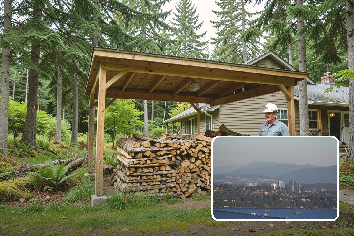 Two Cord Firewood in Medina, King County, WA - Ample supply for daily wood-stove heating