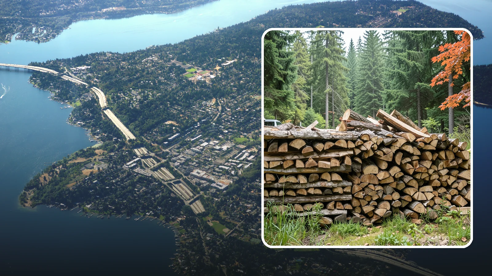Two Cord Firewood in Mercer Island, King County, WA - Two full cords of seasoned firewood for households that rely on wood as a primary heat source.