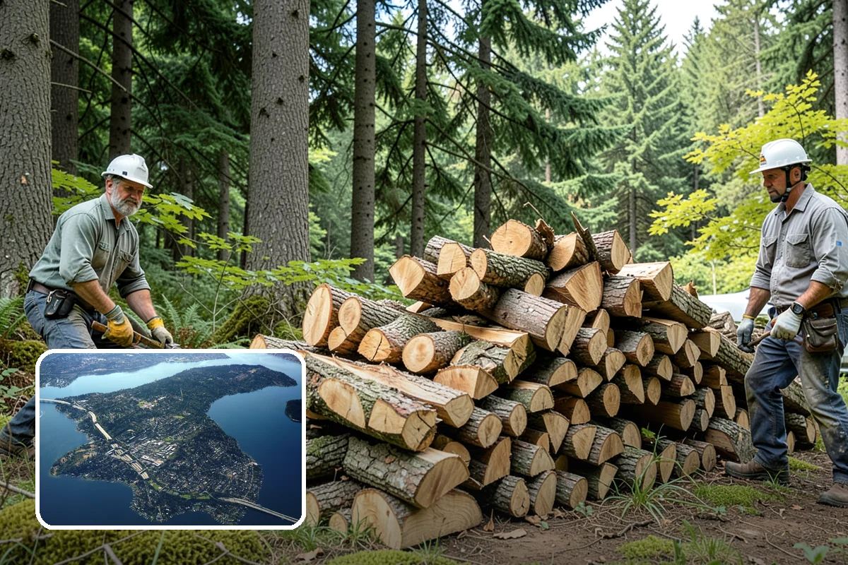 Two Cord Firewood in Mercer Island, King County, WA - Ample supply for daily wood-stove heating