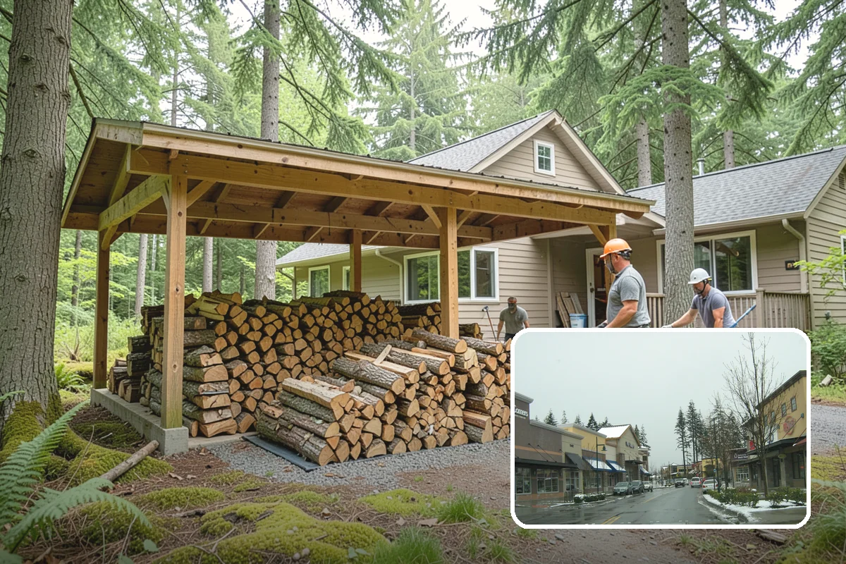 Two Cord Firewood in Mill Creek, Snohomish County, WA - Ample supply for daily wood-stove heating