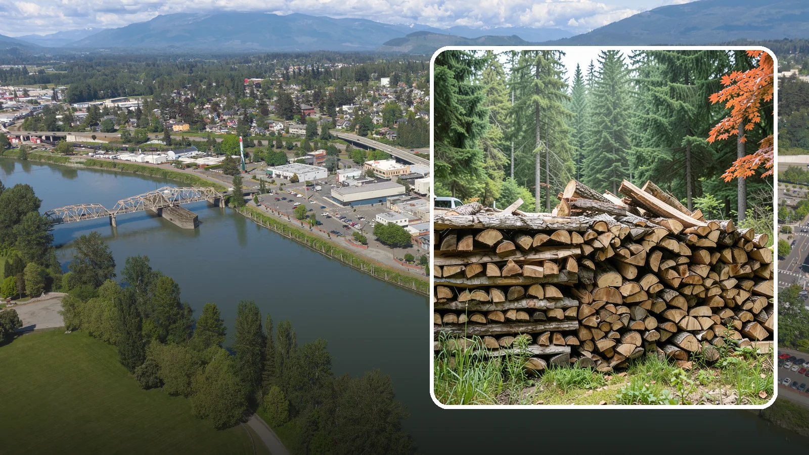 Two Cord Firewood in Mount Vernon, Skagit County, WA - Two full cords of seasoned firewood for households that rely on wood as a primary heat source.