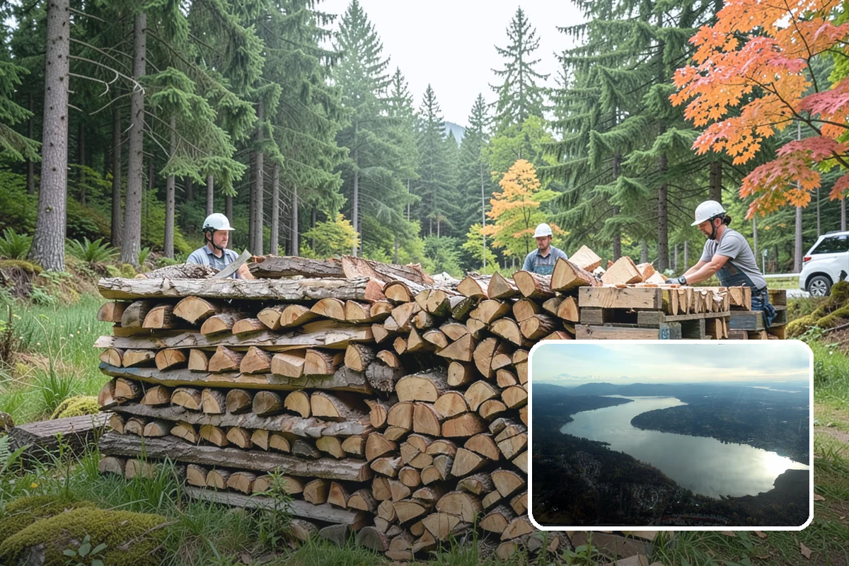 Two Cord Firewood in Sammamish, King County, WA - Ample supply for daily wood-stove heating