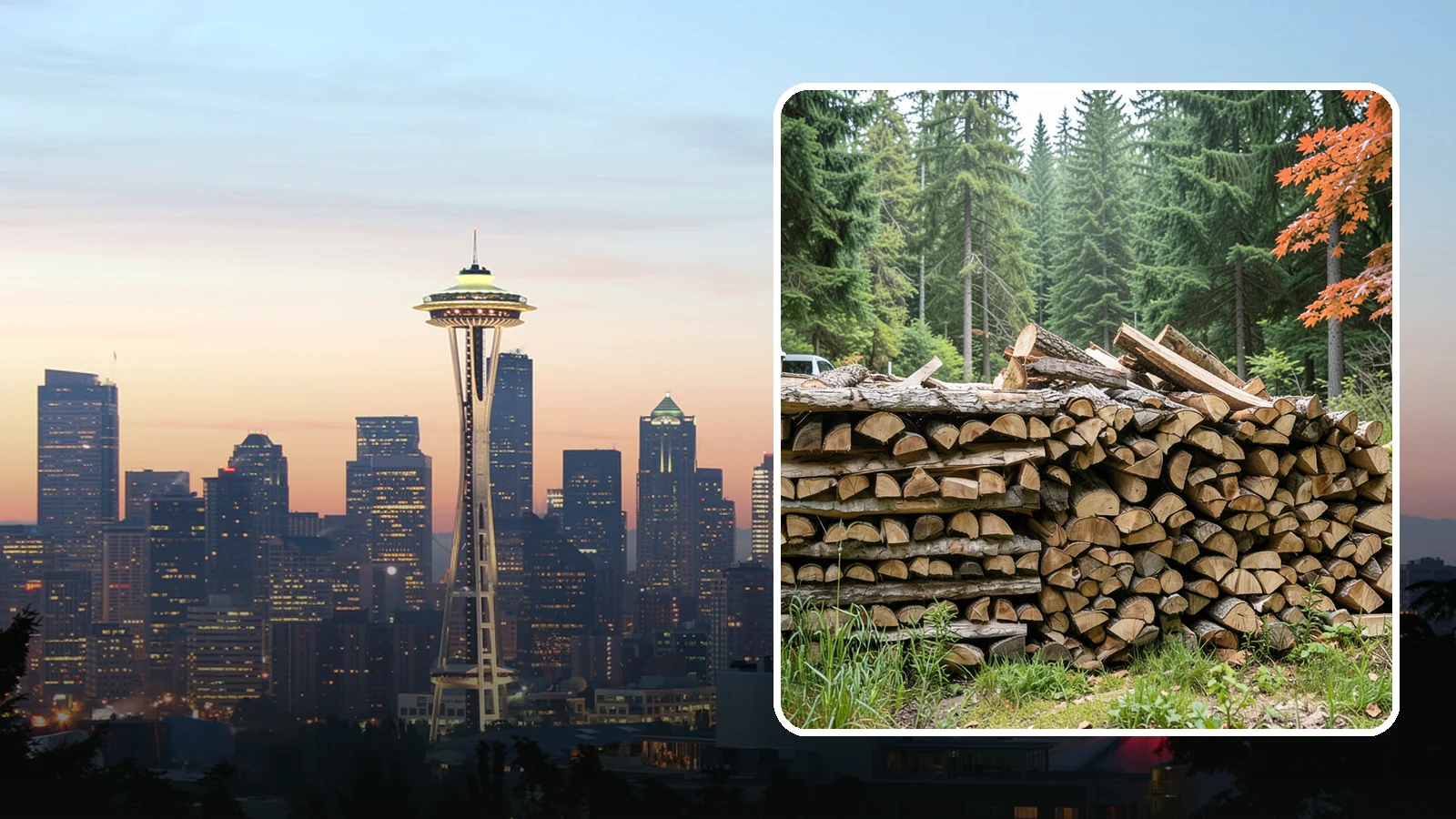 Two Cord Firewood in Seattle, King County, WA - Two full cords of seasoned firewood for households that rely on wood as a primary heat source.
