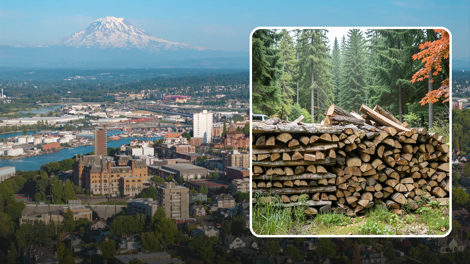 Two Cord Firewood in Tacoma, Pierce County, WA - Two full cords of seasoned firewood for households that rely on wood as a primary heat source.