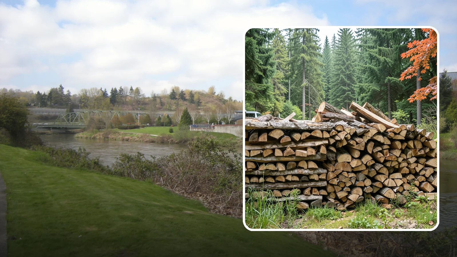 Two Cord Firewood in Tukwila, King County, WA - Two full cords of seasoned firewood for households that rely on wood as a primary heat source.