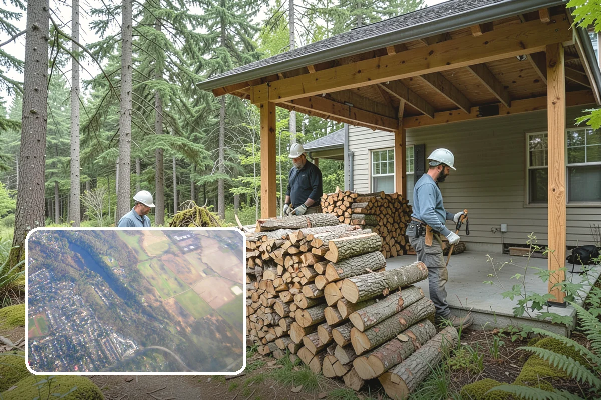 Urban Wood Recycling in Algona, King County, WA - Recovers urban tree wood that would be wasted
