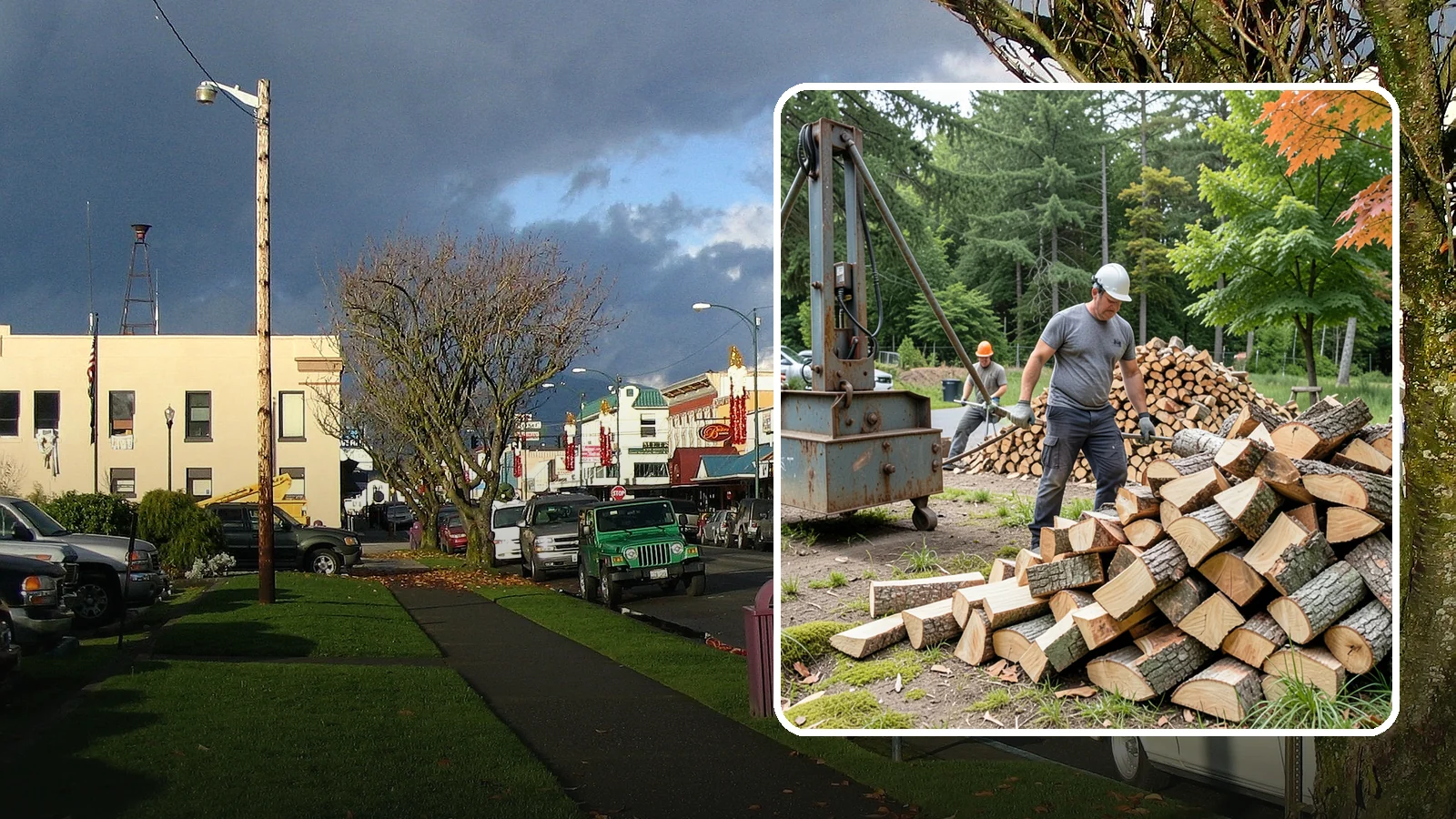 Urban Wood Recycling in Arlington, Snohomish County, WA - We recover wood from urban tree work and turn it into firewood instead of letting it go to the chipper or landfill.