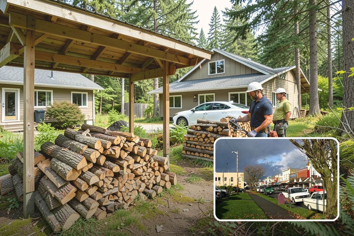 Urban Wood Recycling in Arlington, Snohomish County, WA - Recovers urban tree wood that would be wasted