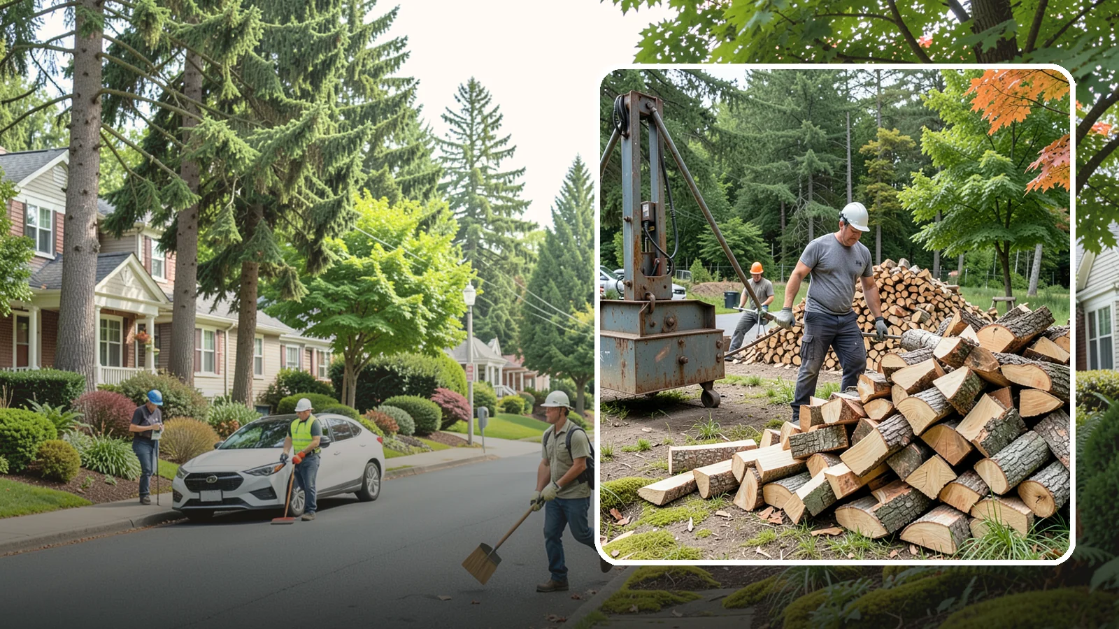 Urban Wood Recycling in Beaux Arts Village, King County, WA - We recover wood from urban tree work and turn it into firewood instead of letting it go to the chipper or landfill.