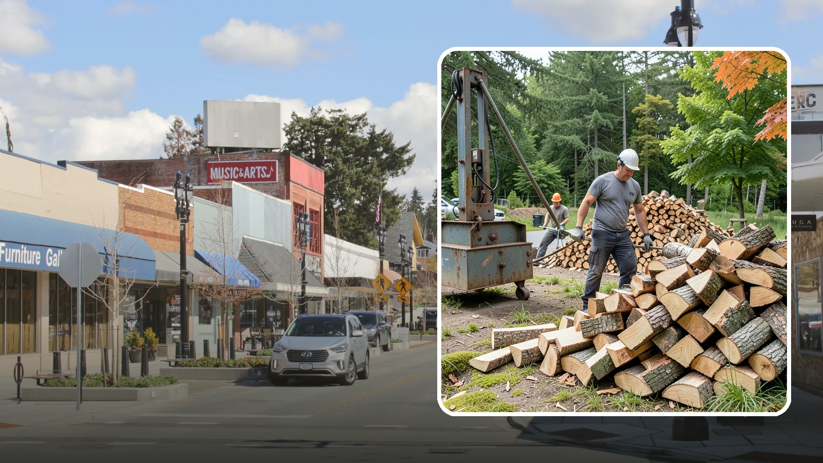 Urban Wood Recycling in Bothell, King County, WA - We recover wood from urban tree work and turn it into firewood instead of letting it go to the chipper or landfill.