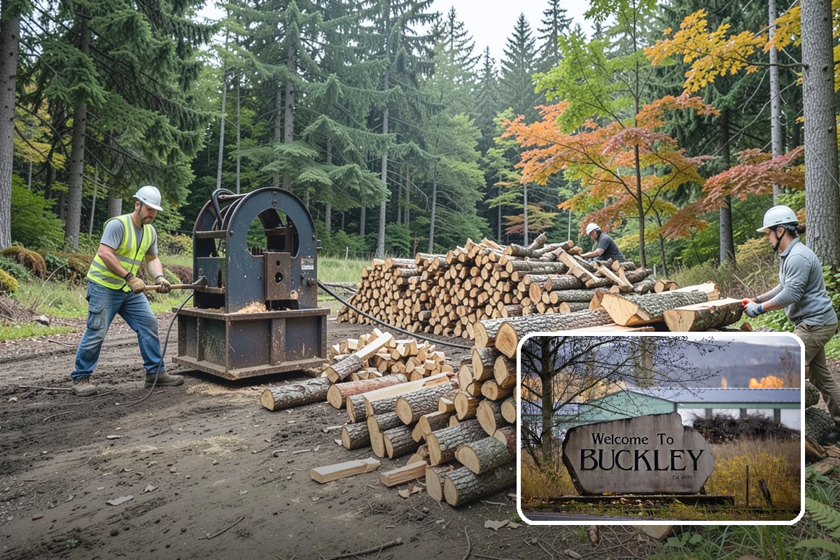 Urban Wood Recycling in Buckley, Pierce County, WA - Recovers urban tree wood that would be wasted