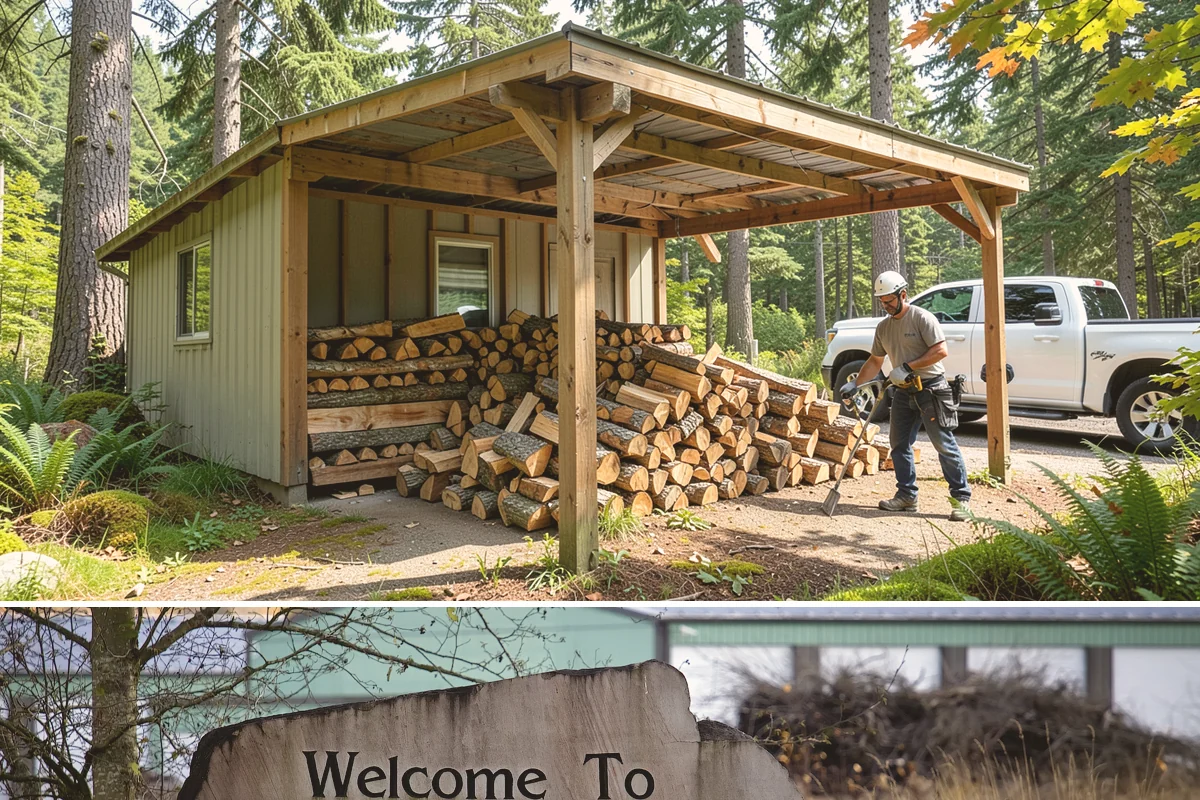 Urban Wood Recycling in Buckley, Pierce County, WA - Recovered wood flows year-round, with demand for the finished firewood rising through fall and winter.