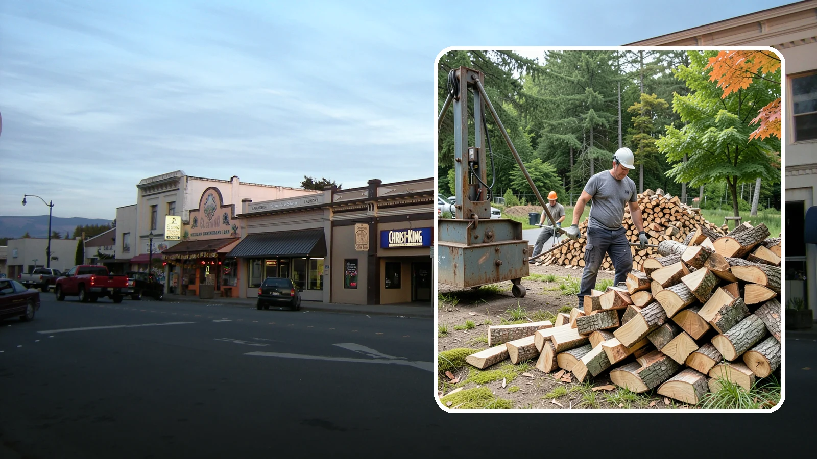 Urban Wood Recycling in Burlington, Skagit County, WA - We recover wood from urban tree work and turn it into firewood instead of letting it go to the chipper or landfill.