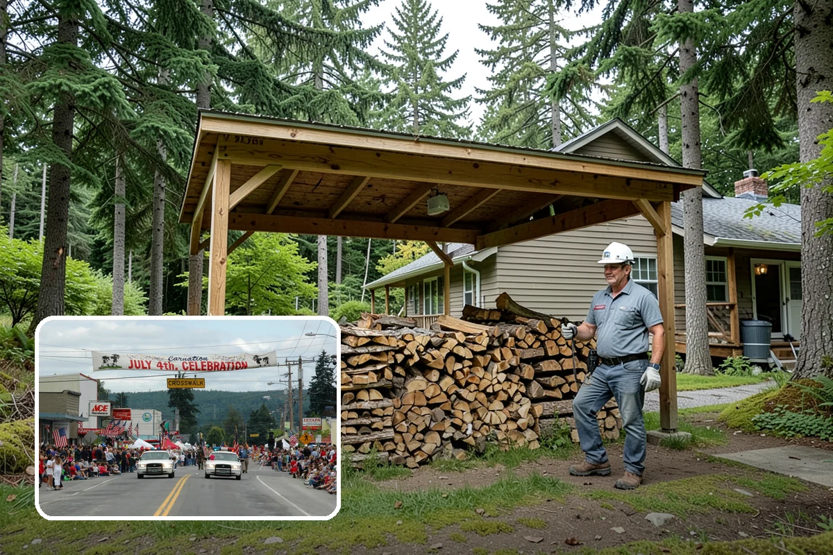 Urban Wood Recycling in Carnation, King County, WA - Recovers urban tree wood that would be wasted