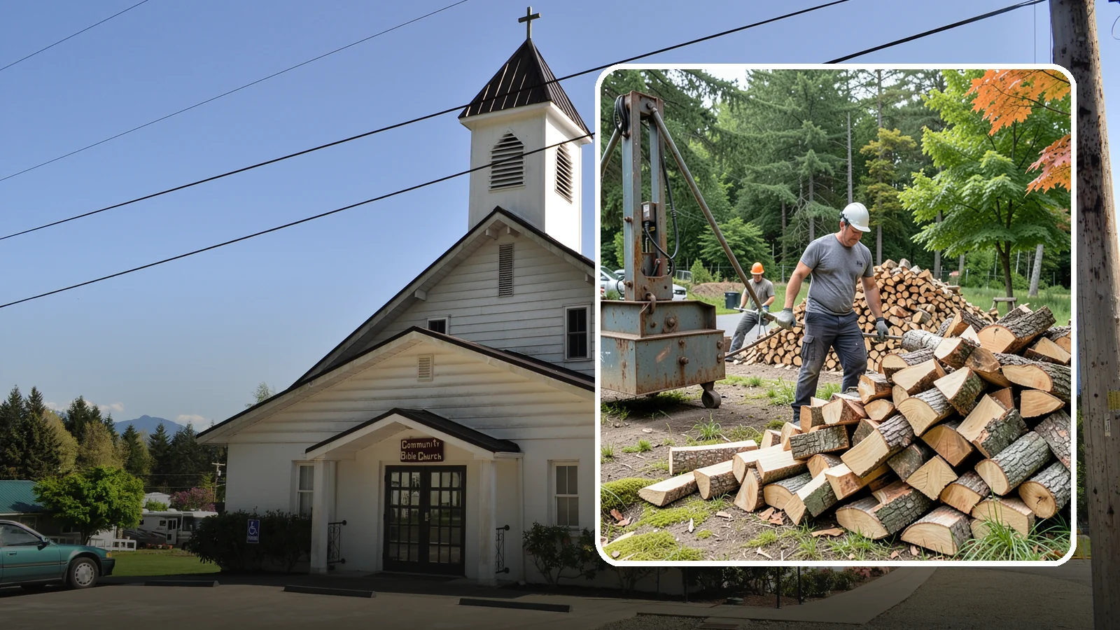 Urban Wood Recycling in Concrete, Skagit County, WA - We recover wood from urban tree work and turn it into firewood instead of letting it go to the chipper or landfill.