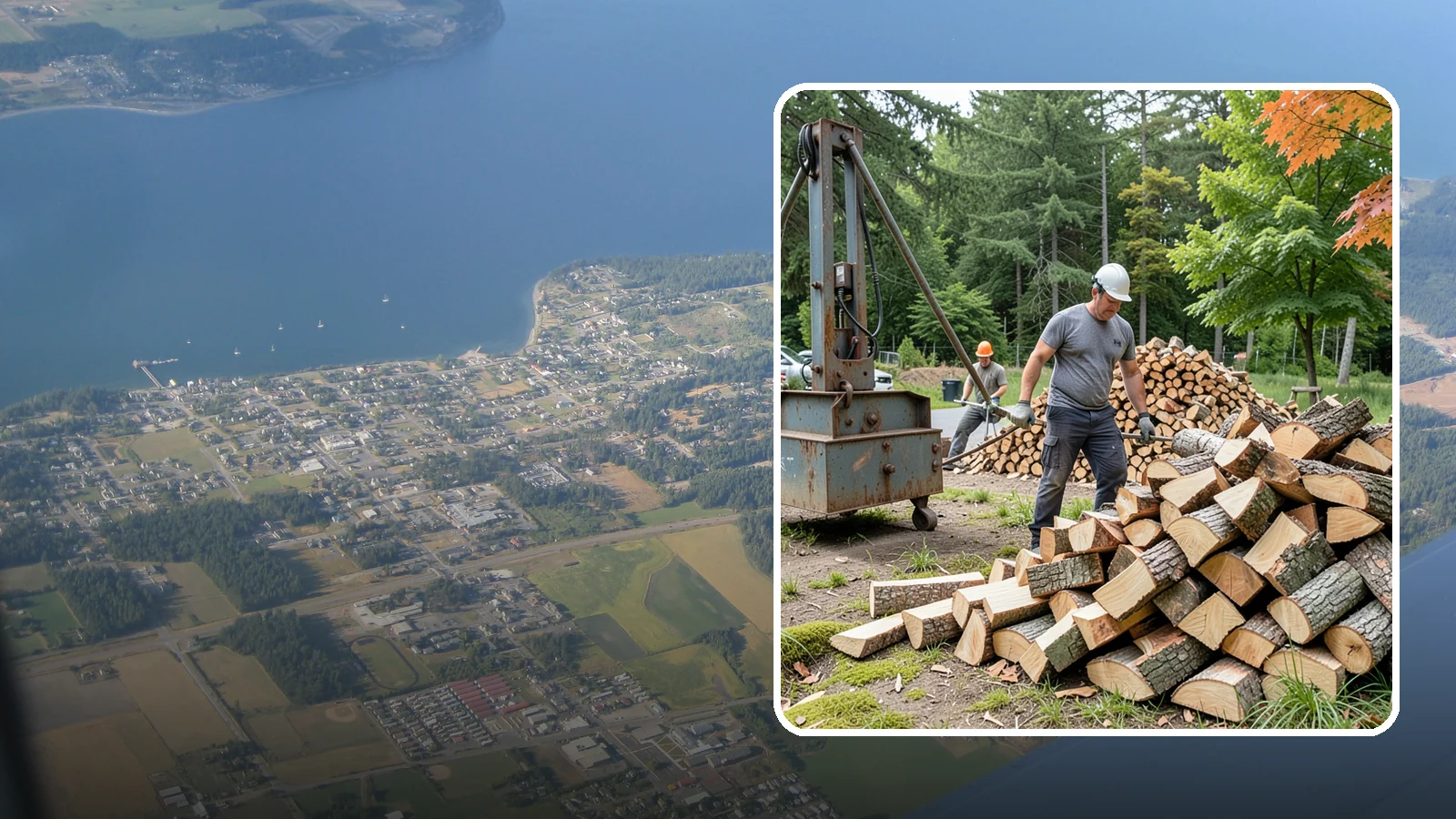 Urban Wood Recycling in Coupeville, Island County, WA - We recover wood from urban tree work and turn it into firewood instead of letting it go to the chipper or landfill.