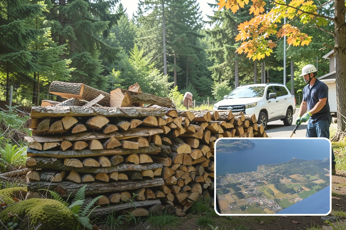Urban Wood Recycling in Coupeville, Island County, WA - Recovers urban tree wood that would be wasted