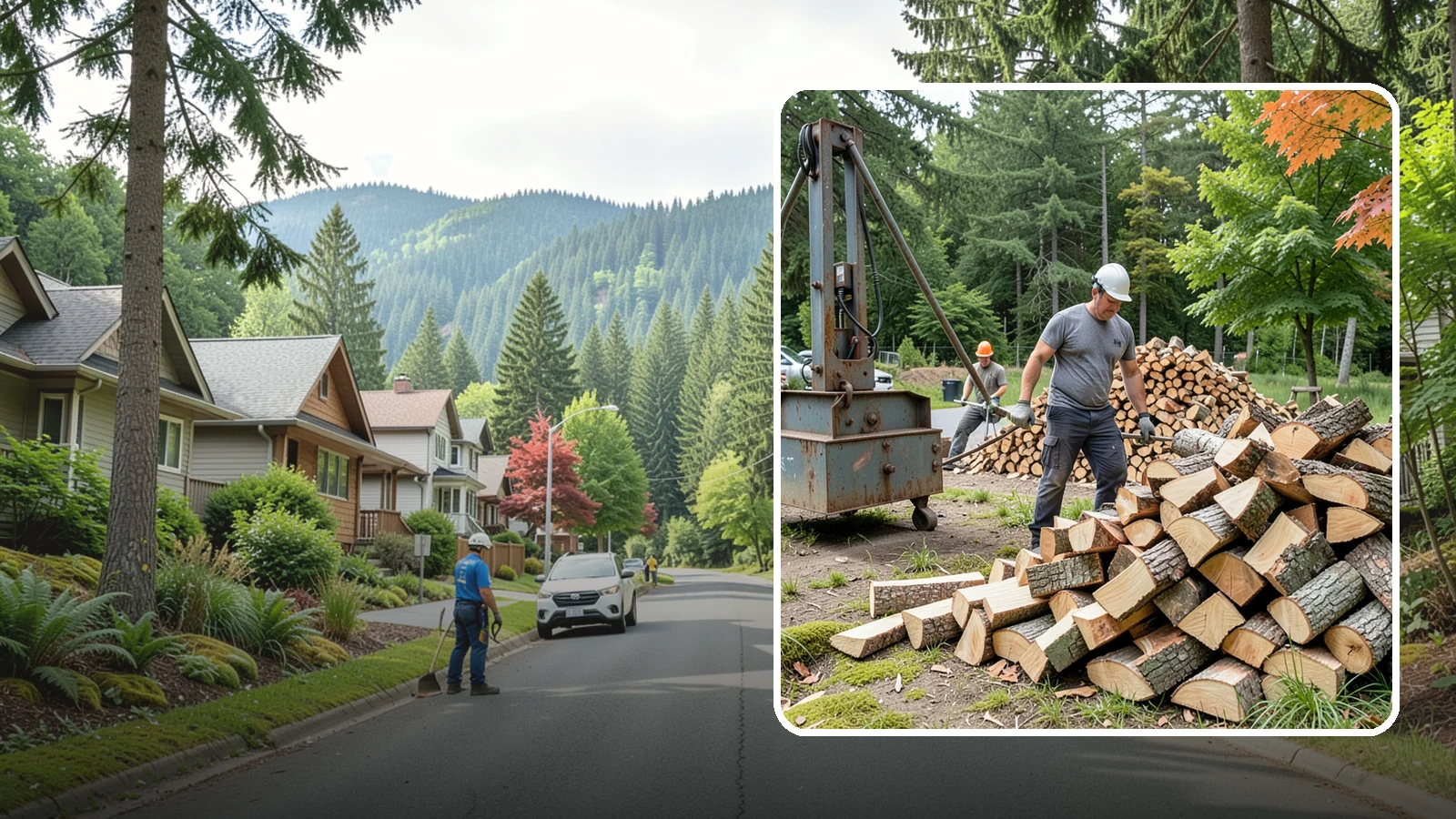 Urban Wood Recycling in Darrington, WA - We recover wood from urban tree work and turn it into firewood instead of letting it go to the chipper or landfill.