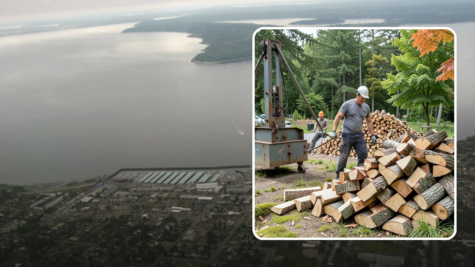Urban Wood Recycling in Des Moines, King County, WA - We recover wood from urban tree work and turn it into firewood instead of letting it go to the chipper or landfill.