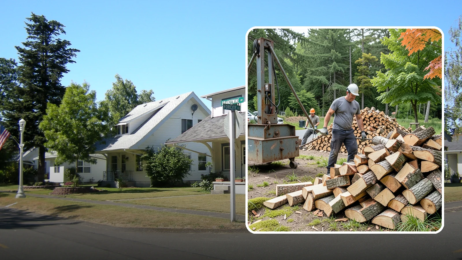 Urban Wood Recycling in DuPont, Pierce County, WA - We recover wood from urban tree work and turn it into firewood instead of letting it go to the chipper or landfill.