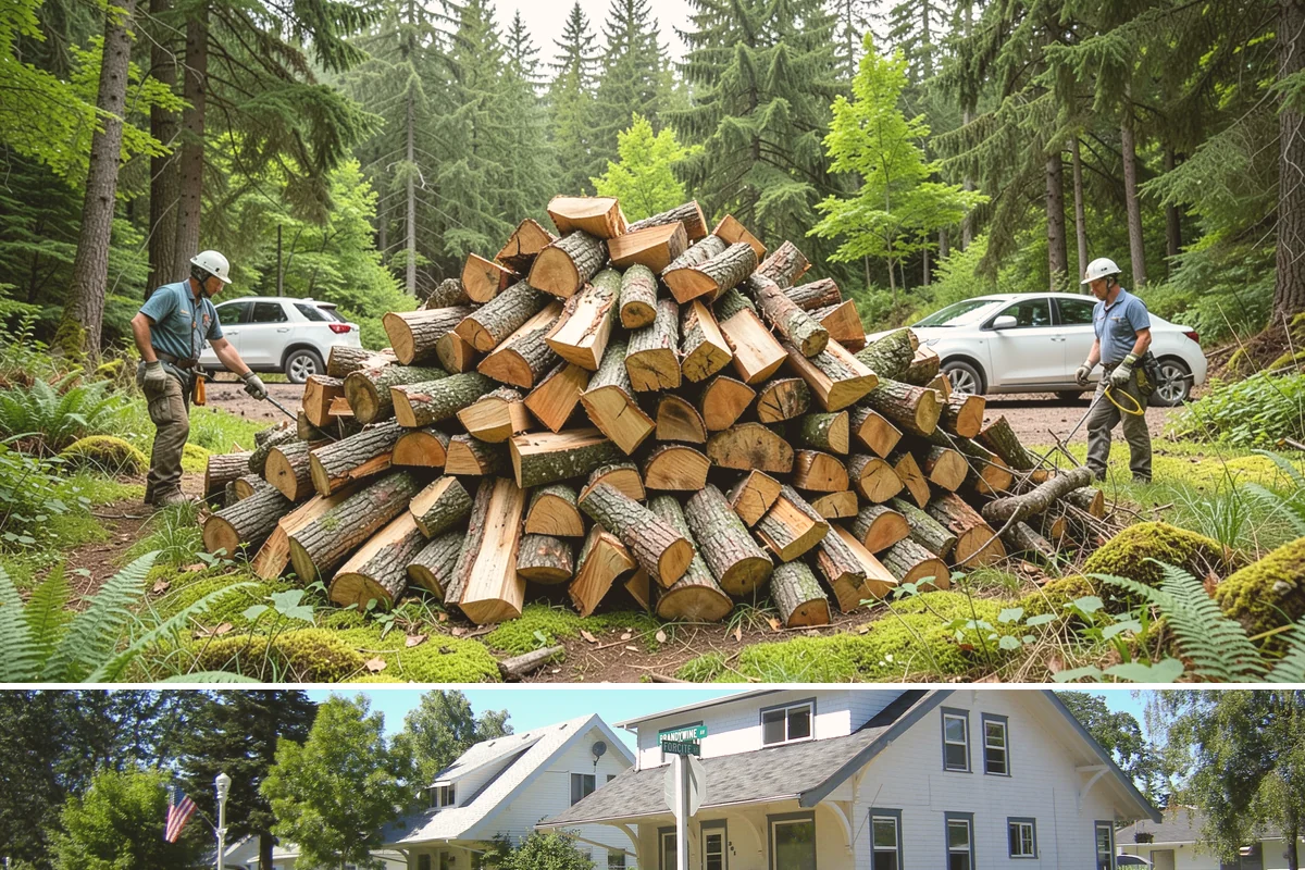 Urban Wood Recycling in DuPont, Pierce County, WA - Recovered wood flows year-round, with demand for the finished firewood rising through fall and winter.