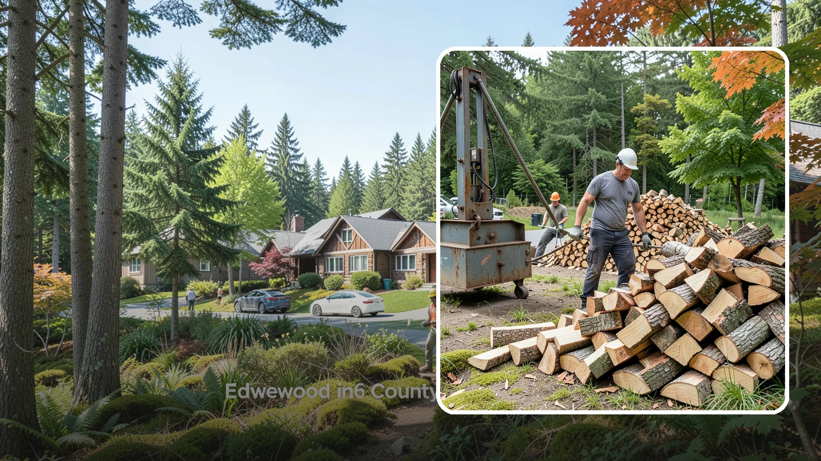 Urban Wood Recycling in Edgewood, Pierce County, WA - We recover wood from urban tree work and turn it into firewood instead of letting it go to the chipper or landfill.