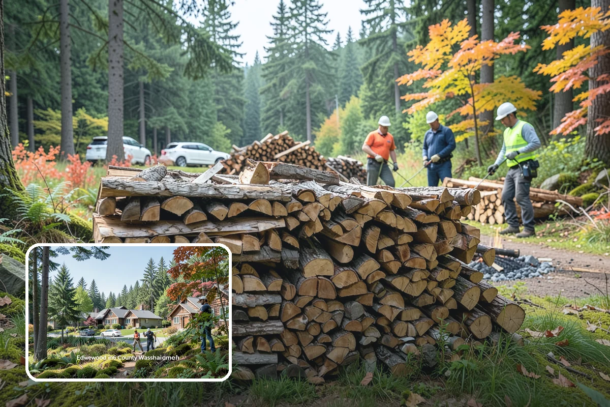 Urban Wood Recycling in Edgewood, Pierce County, WA - Recovers urban tree wood that would be wasted