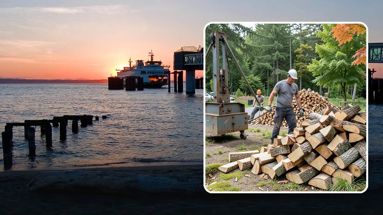 Urban Wood Recycling in Edmonds, Snohomish County, WA - We recover wood from urban tree work and turn it into firewood instead of letting it go to the chipper or landfill.