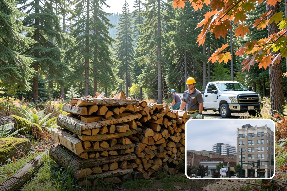 Urban Wood Recycling in Everett, Snohomish County, WA - Recovers urban tree wood that would be wasted