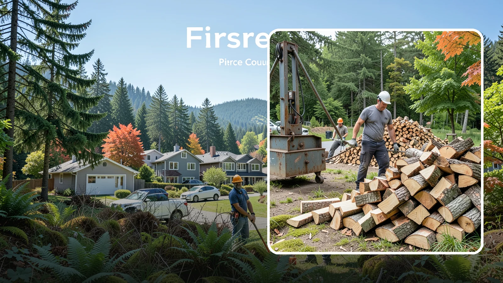 Urban Wood Recycling in Fircrest, Pierce County, WA - We recover wood from urban tree work and turn it into firewood instead of letting it go to the chipper or landfill.
