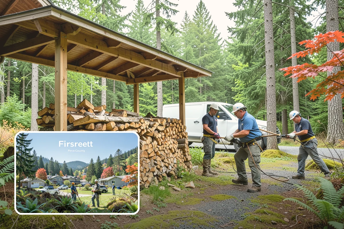 Urban Wood Recycling in Fircrest, Pierce County, WA - Recovers urban tree wood that would be wasted