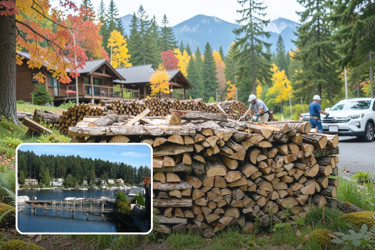Urban Wood Recycling in Gig Harbor, Pierce County, WA - Recovers urban tree wood that would be wasted