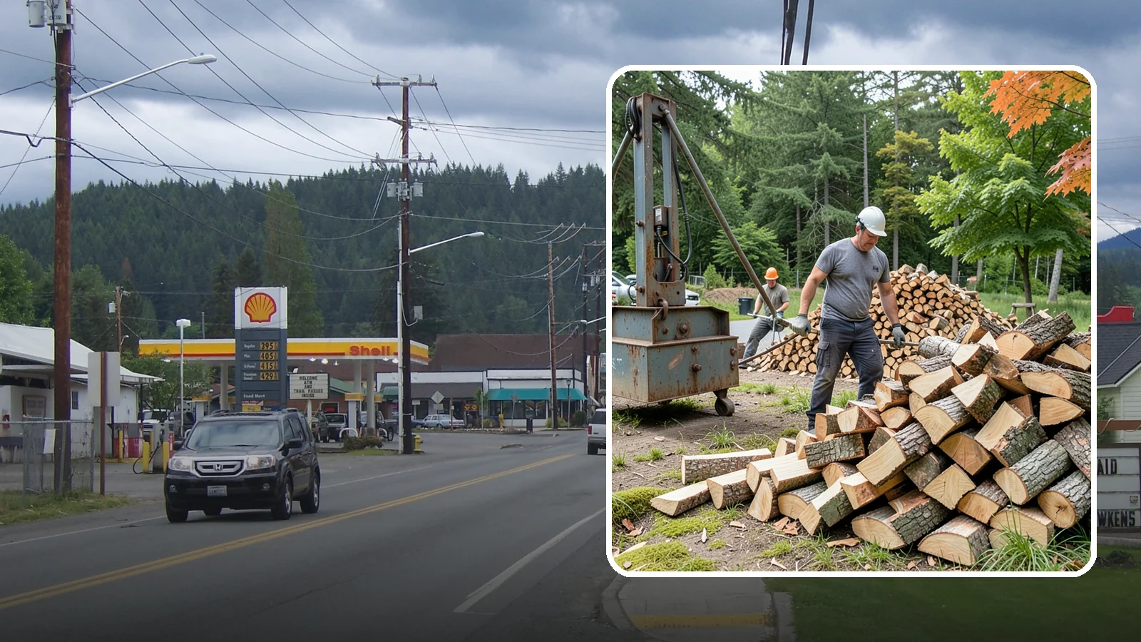 Urban Wood Recycling in Granite Falls, Snohomish County, WA - We recover wood from urban tree work and turn it into firewood instead of letting it go to the chipper or landfill.