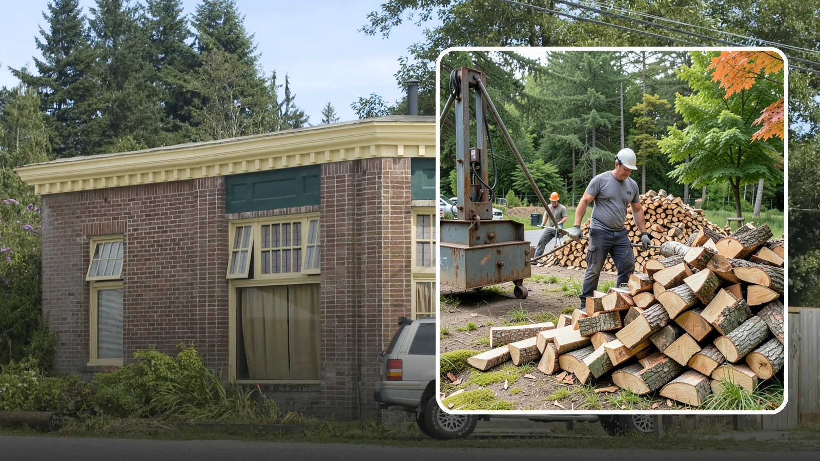 Urban Wood Recycling in Hamilton, Skagit County, WA - We recover wood from urban tree work and turn it into firewood instead of letting it go to the chipper or landfill.