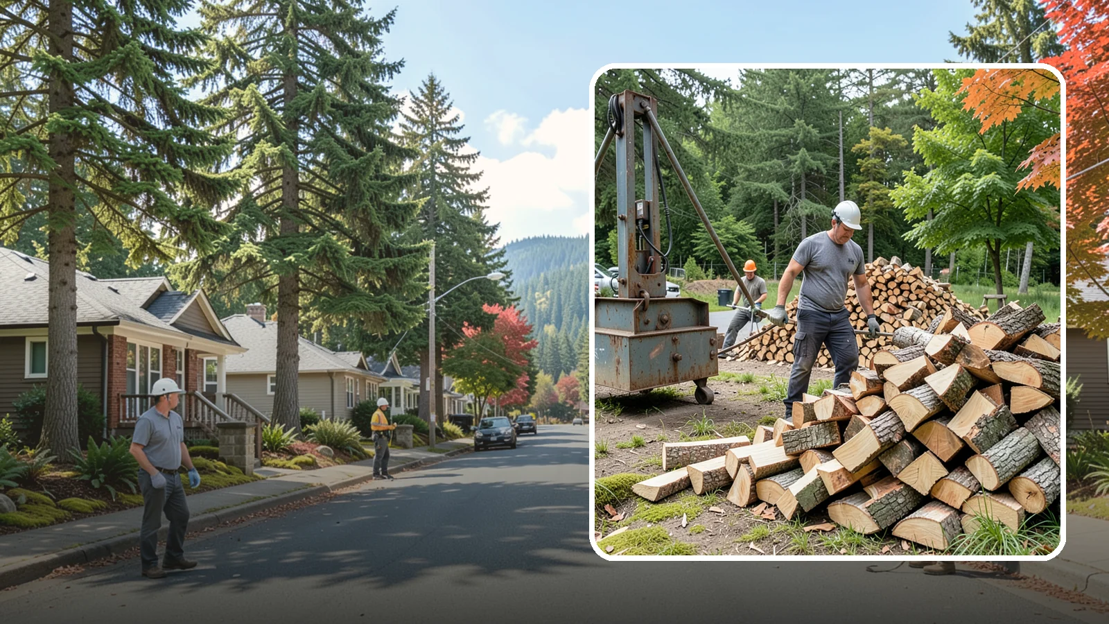 Urban Wood Recycling in Hunts Point, King County, WA - We recover wood from urban tree work and turn it into firewood instead of letting it go to the chipper or landfill.