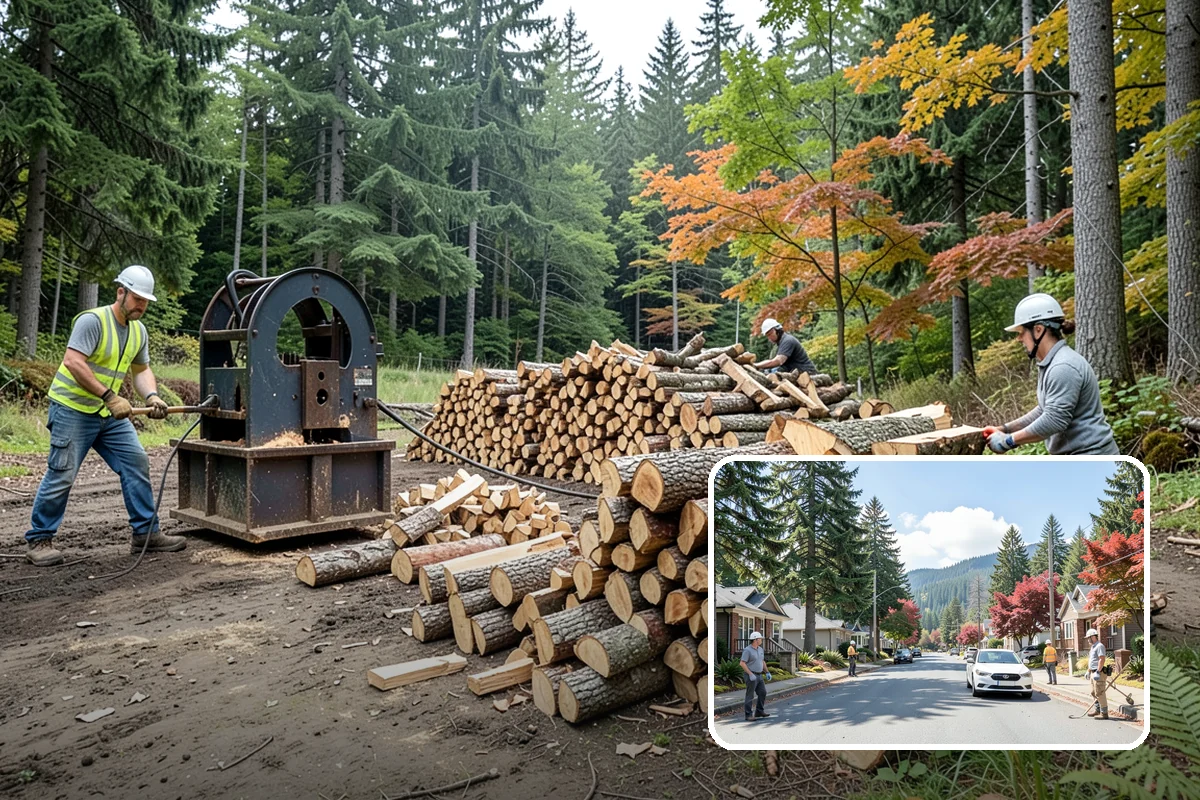 Urban Wood Recycling in Hunts Point, King County, WA - Recovers urban tree wood that would be wasted