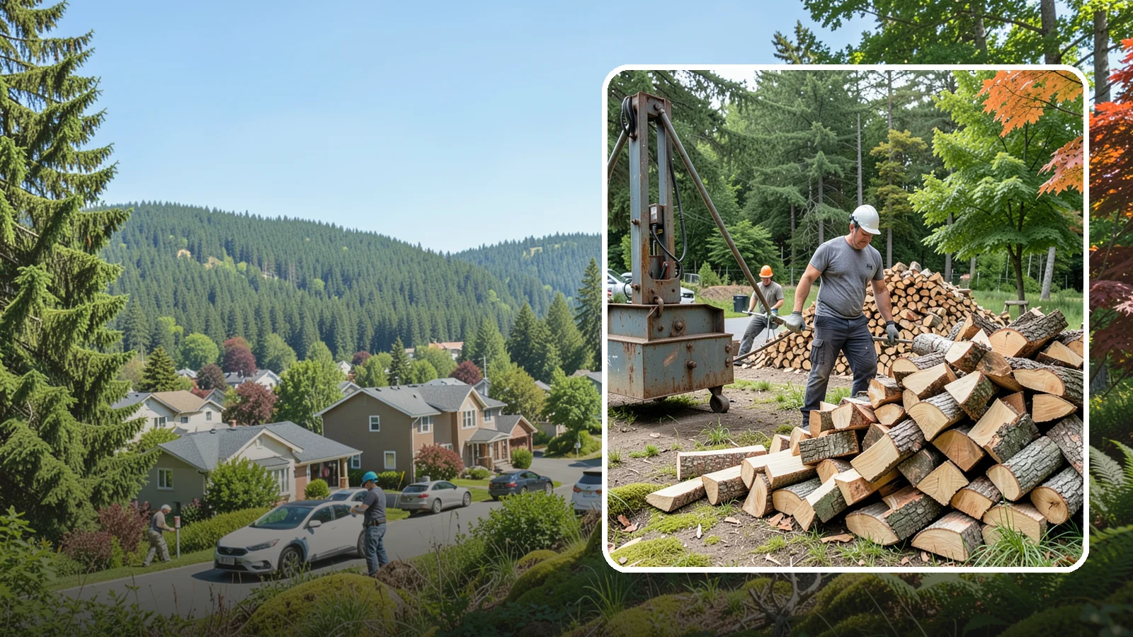 Urban Wood Recycling in Index, Snohomish County, WA - We recover wood from urban tree work and turn it into firewood instead of letting it go to the chipper or landfill.