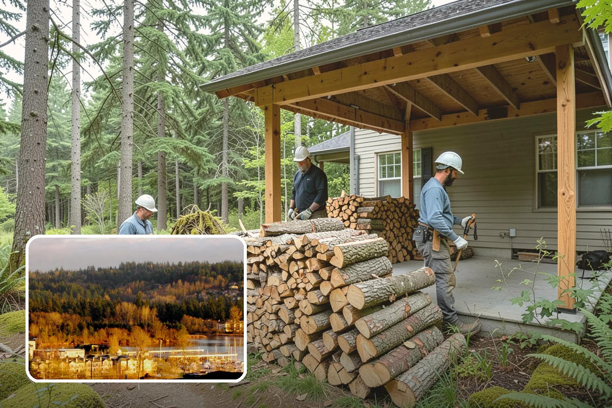 Urban Wood Recycling in Kenmore, King County, WA - Recovers urban tree wood that would be wasted