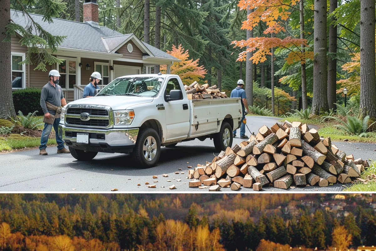 Urban Wood Recycling in Kenmore, King County, WA - Recovered wood flows year-round, with demand for the finished firewood rising through fall and winter.