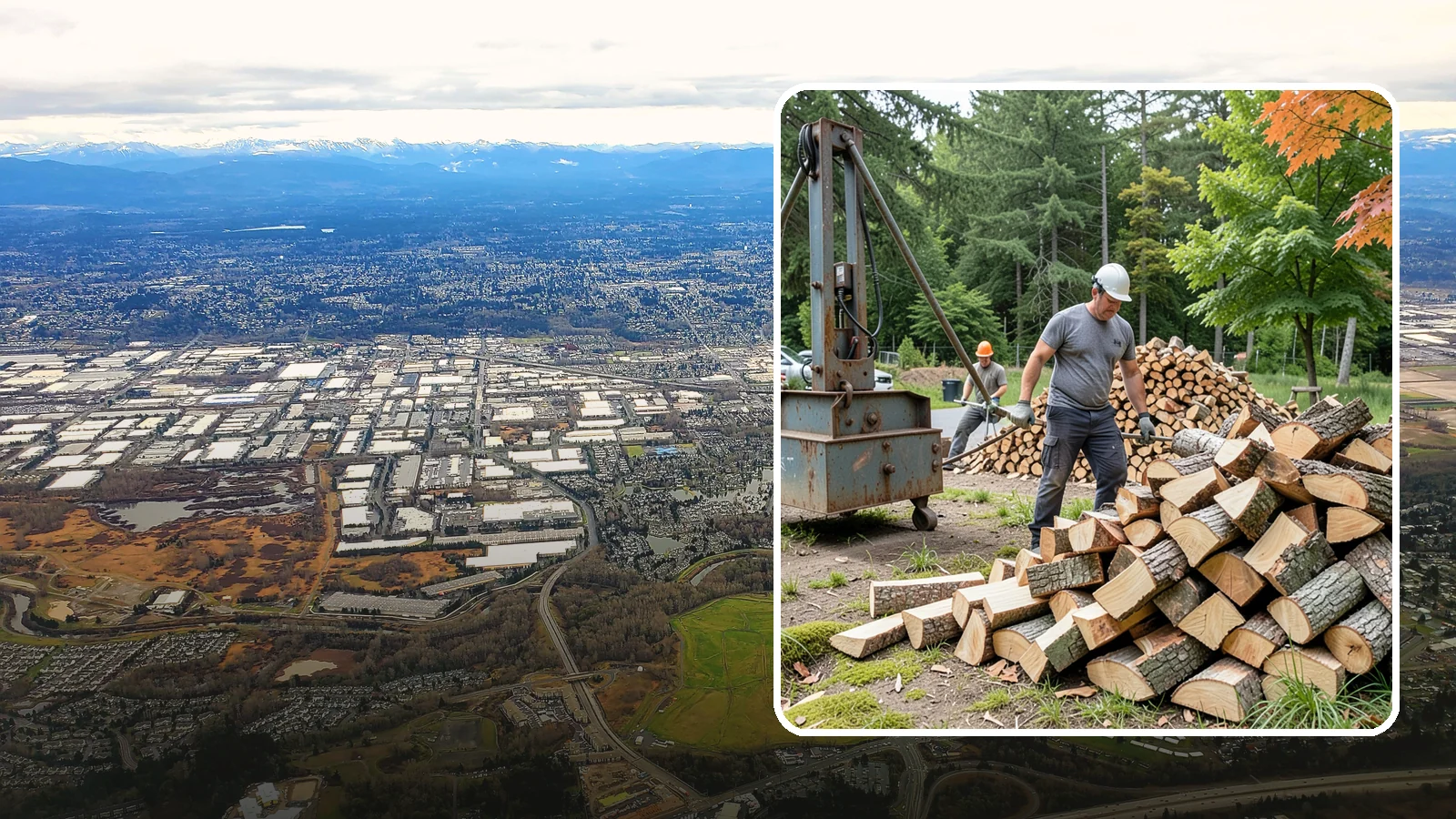 Urban Wood Recycling in Kent, King County, WA - We recover wood from urban tree work and turn it into firewood instead of letting it go to the chipper or landfill.