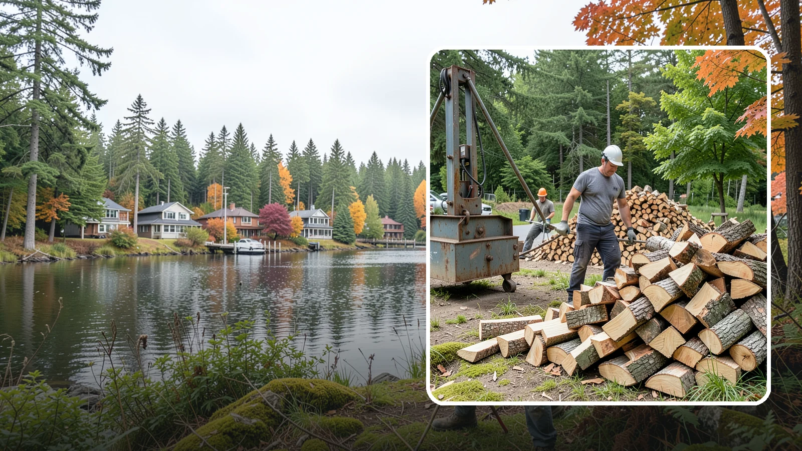 Urban Wood Recycling in La Conner, Skagit County, WA - We recover wood from urban tree work and turn it into firewood instead of letting it go to the chipper or landfill.