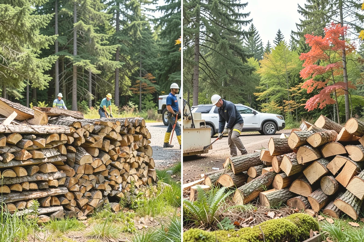 Urban Wood Recycling in La Conner, Skagit County, WA - Collect wood recovered from urban tree work