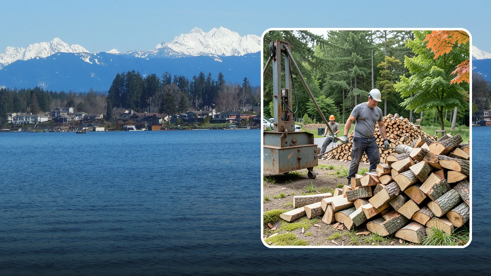 Urban Wood Recycling in Lake Stevens, Snohomish County, WA - We recover wood from urban tree work and turn it into firewood instead of letting it go to the chipper or landfill.