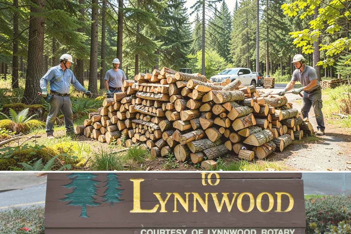 Urban Wood Recycling in Lynnwood, Snohomish County, WA - Recovered wood flows year-round, with demand for the finished firewood rising through fall and winter.