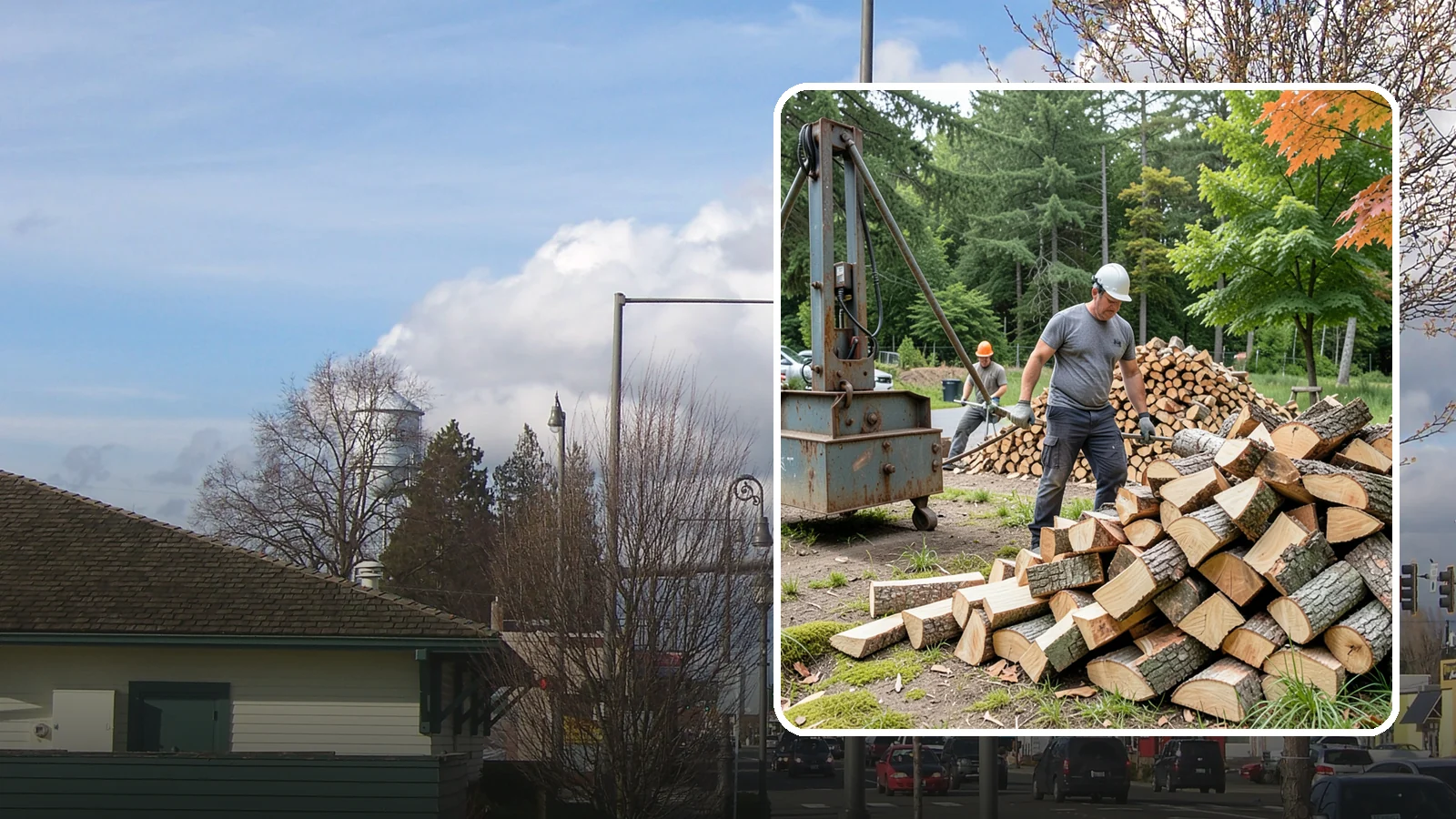 Urban Wood Recycling in Marysville, Snohomish County, WA - We recover wood from urban tree work and turn it into firewood instead of letting it go to the chipper or landfill.